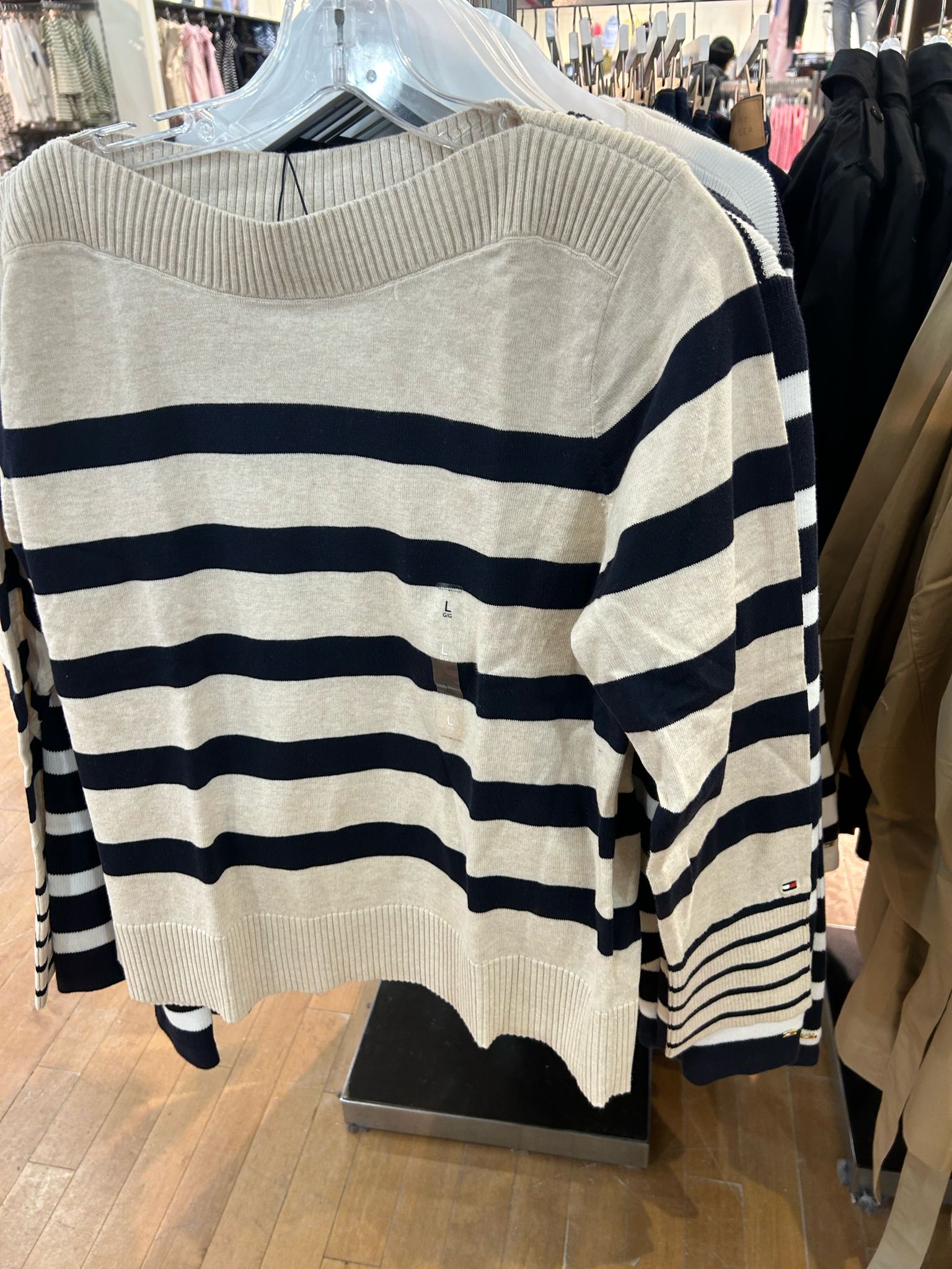 WOMENS' TOMMY Stripe Boatneck Sweater