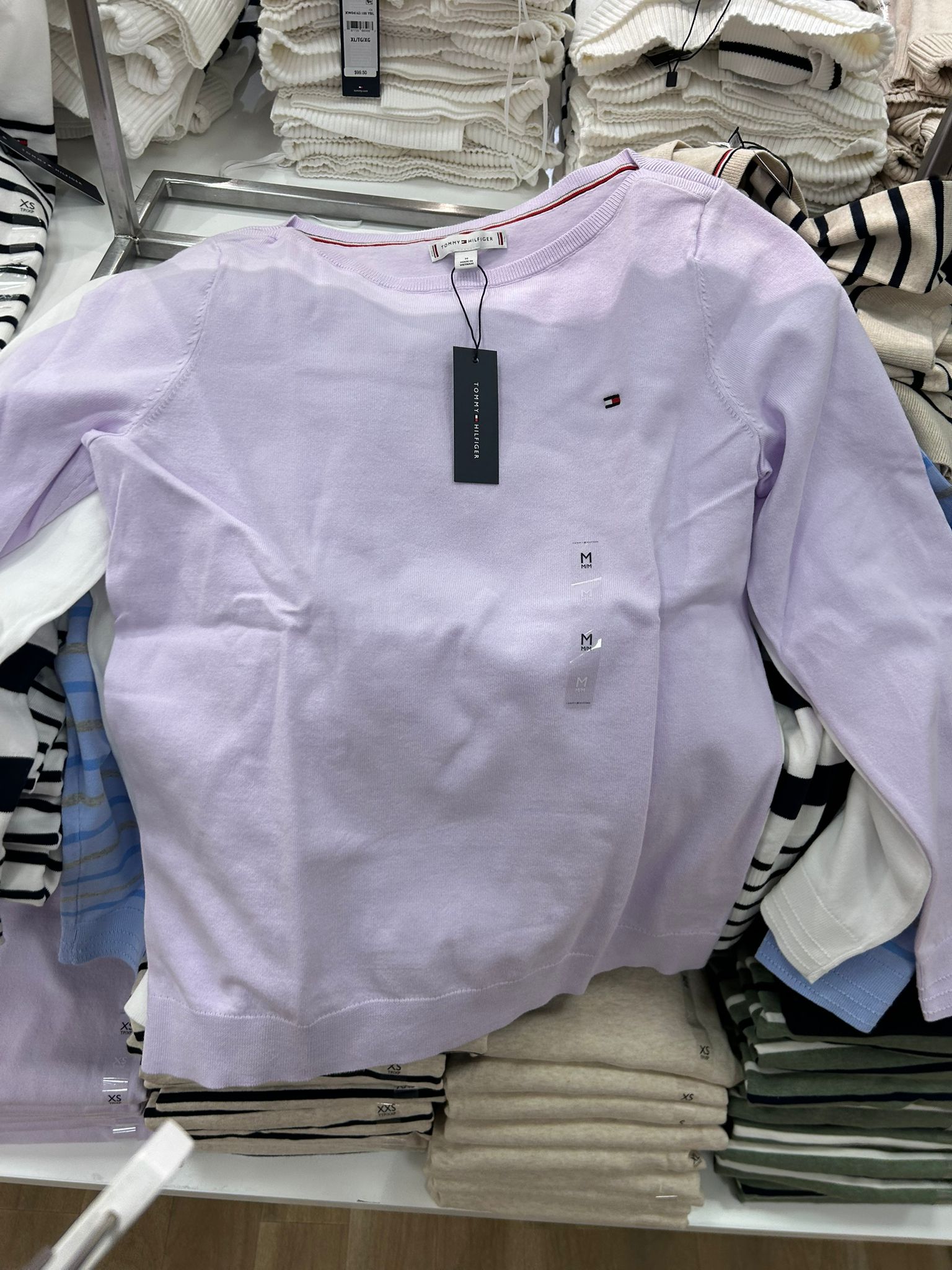 Womens' Tommy Boatneck Sweater Lilac Sprig