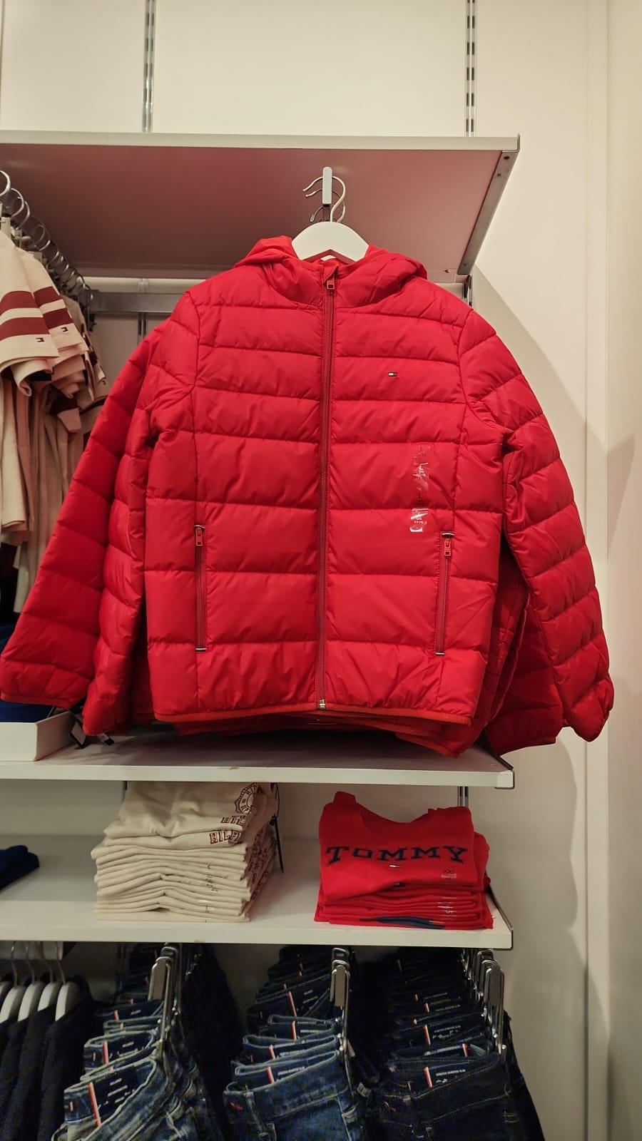 Boys Tommy Water-Resistant Packable Jacket Red