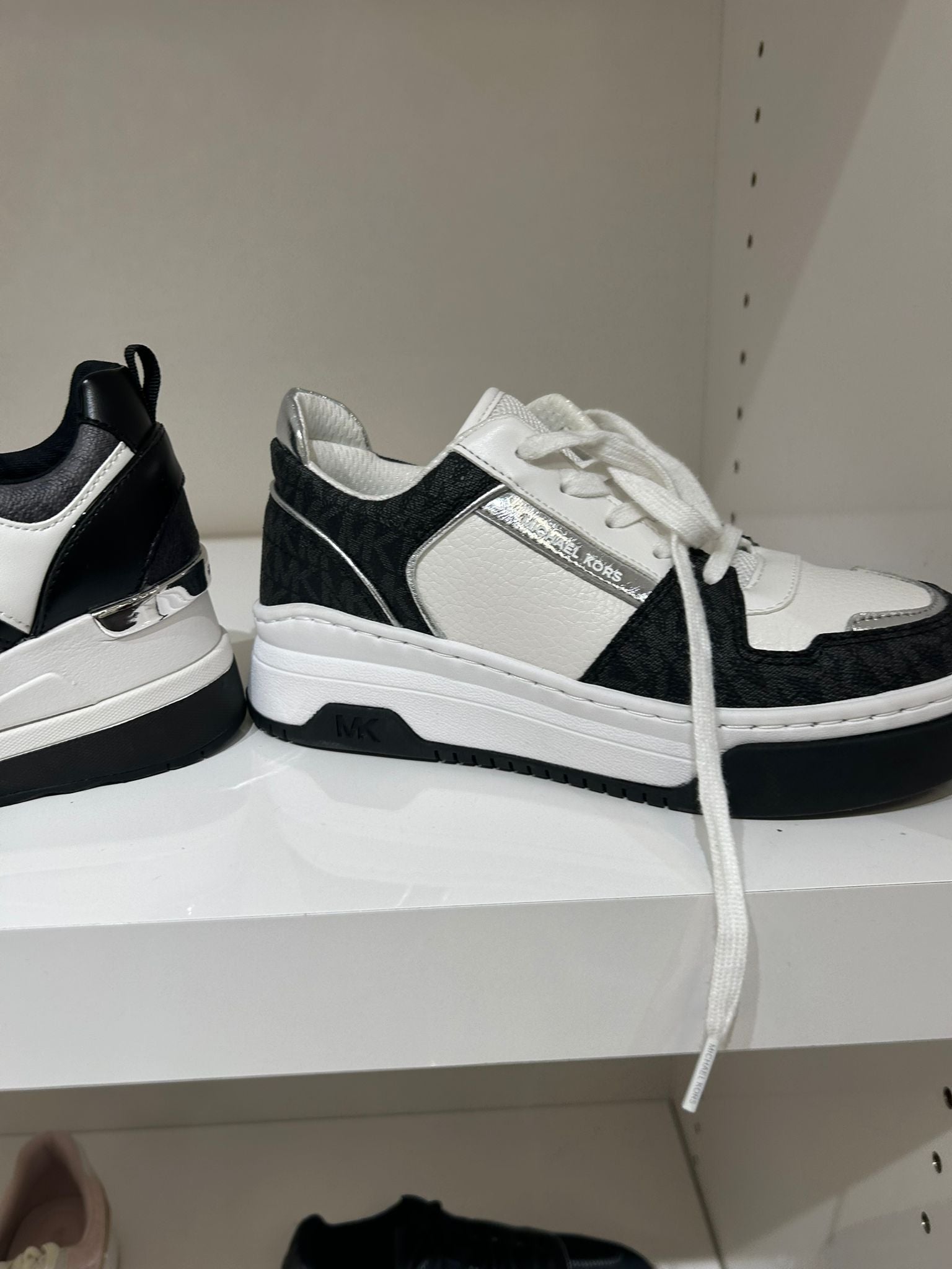 Michael Kors WOMENS' Lexi Mixed-Media Sneaker BLACK