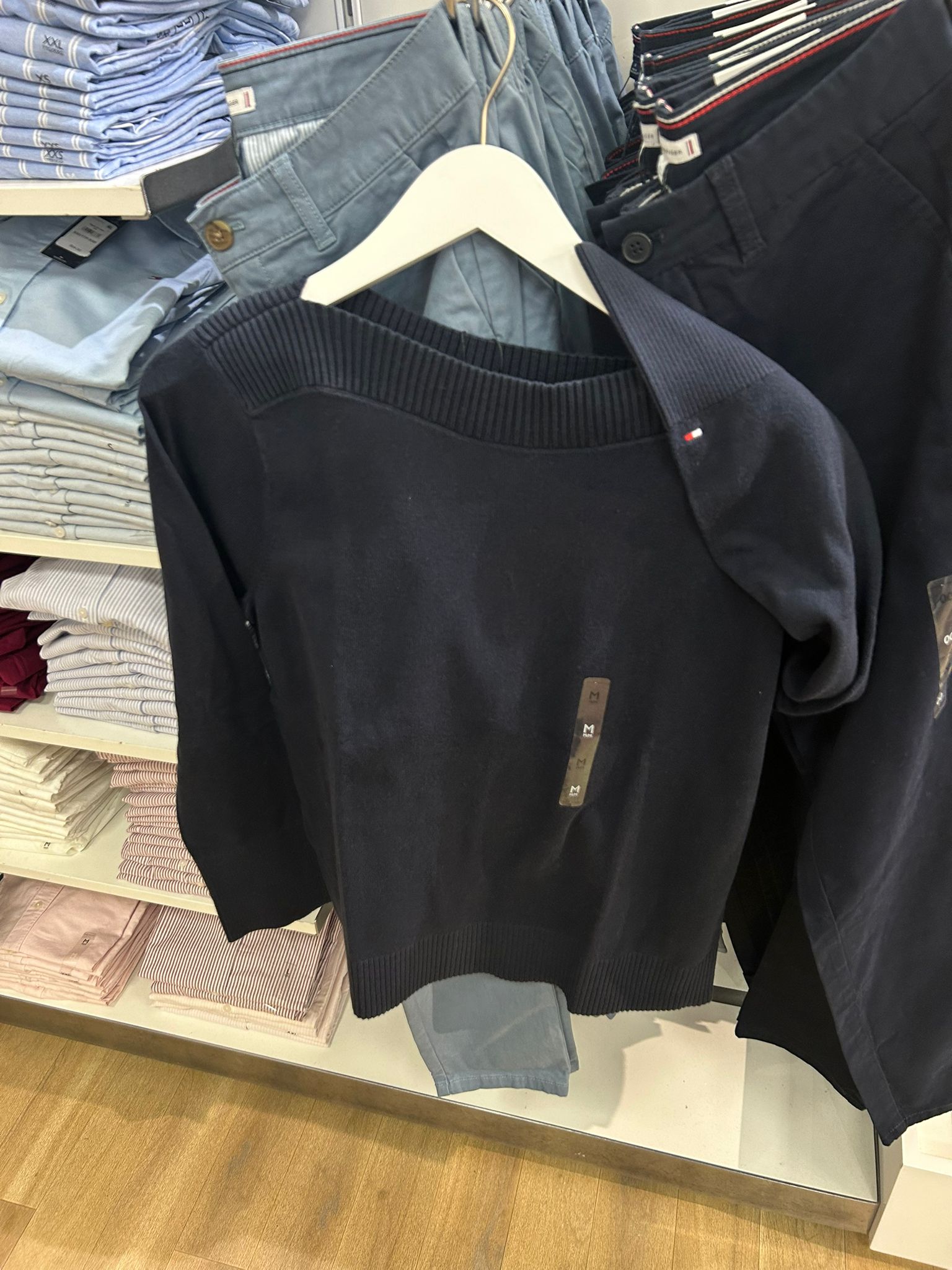 Tommy Womens' Boatneck Sweater/ NAVY