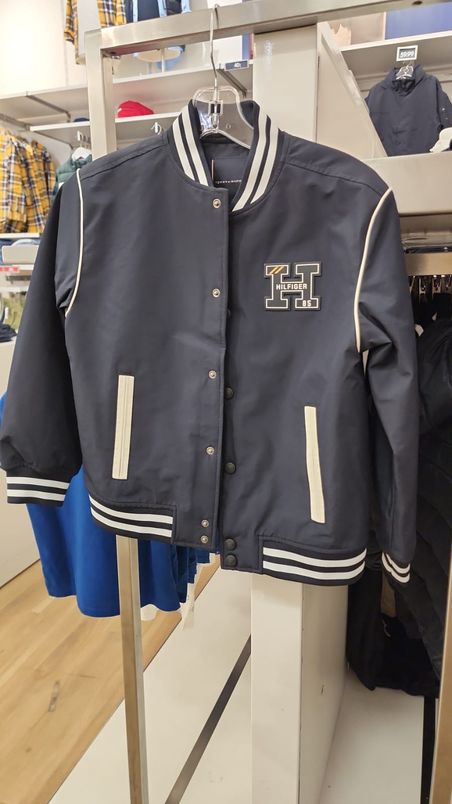 Boys' Tommy H Logo Letterman Jacket