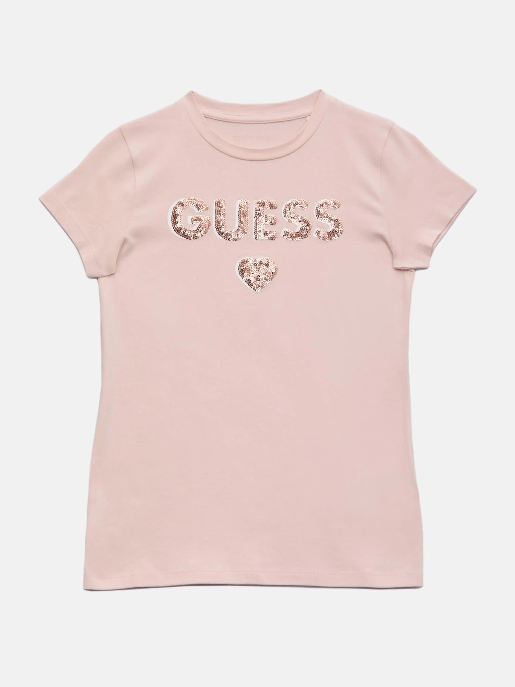 Guess Girls' Eco Crewneck Tee (7-14)/ Pink