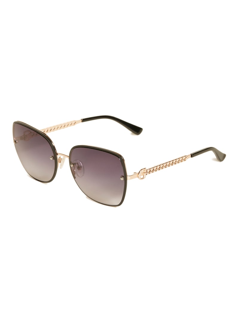 Womens' Guess Logo Chain Sunglasses