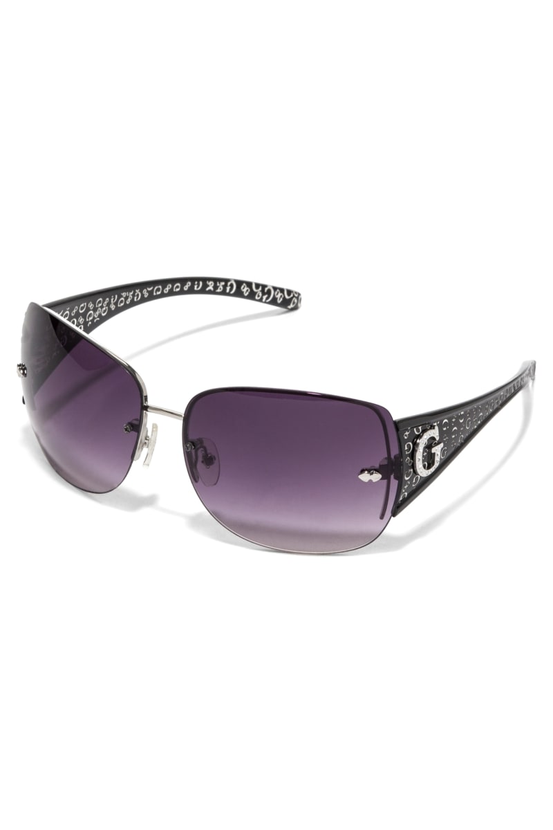 Womens' Guess Rimless Shield Sunglasses