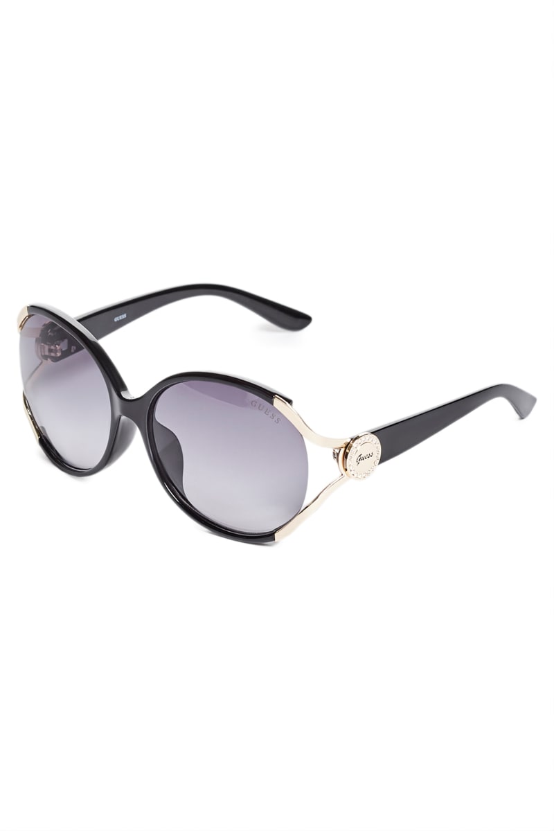 Womens' Guess Script Logo Plastic Sunglasses