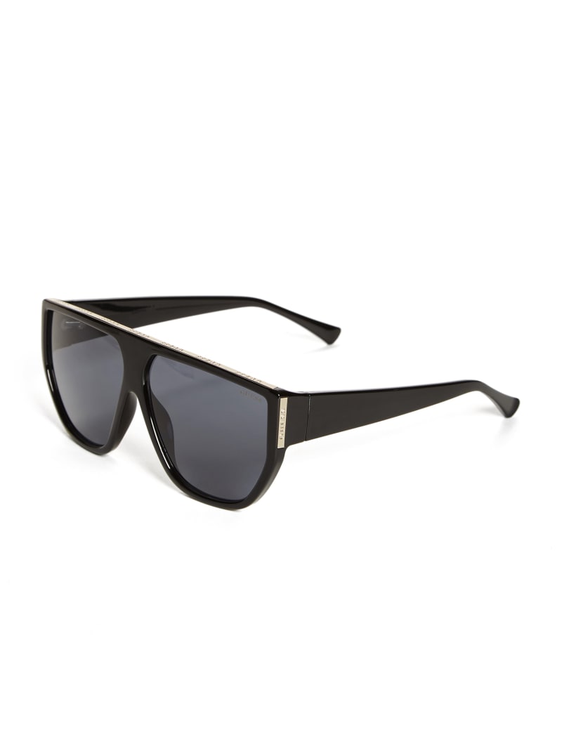 Womens' Guess Flat Brow Plastic Round Sunglasses