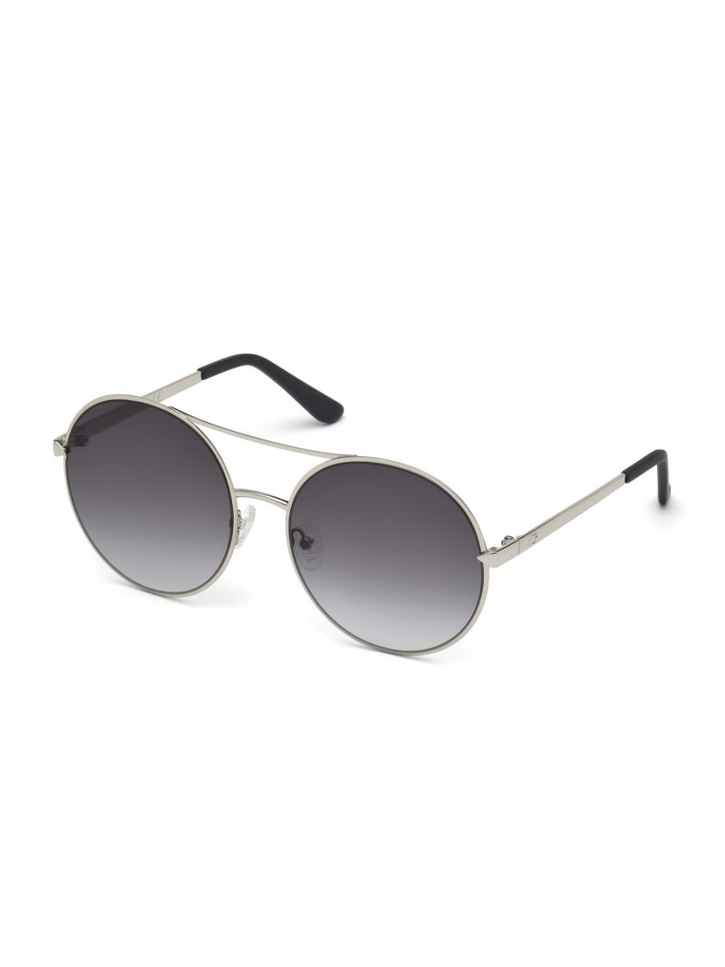 Womens' Guess Oversized Round Metal Sunglasses