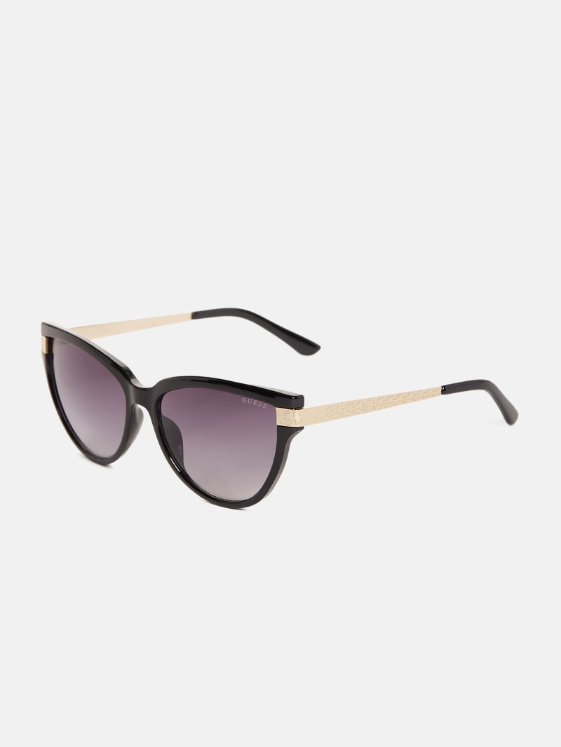 Womens' Guess Plastic and Logo Metal Cat-Eye Sunglasses