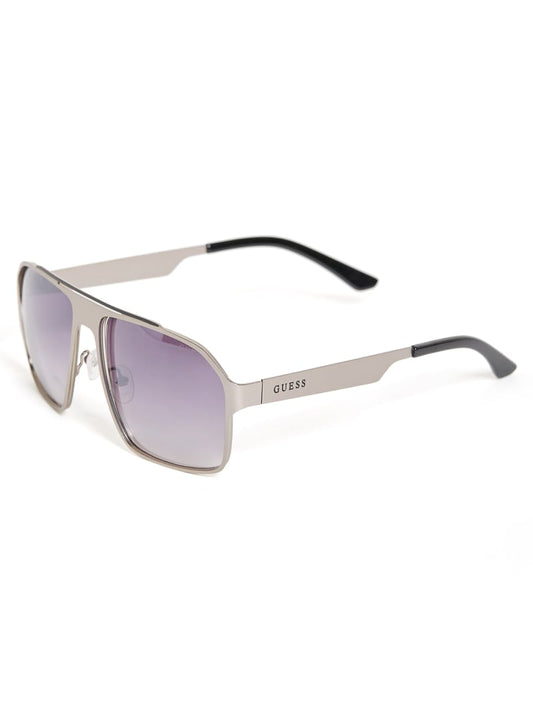 Mens' Guess Flat Aviator Metal Sunglasses