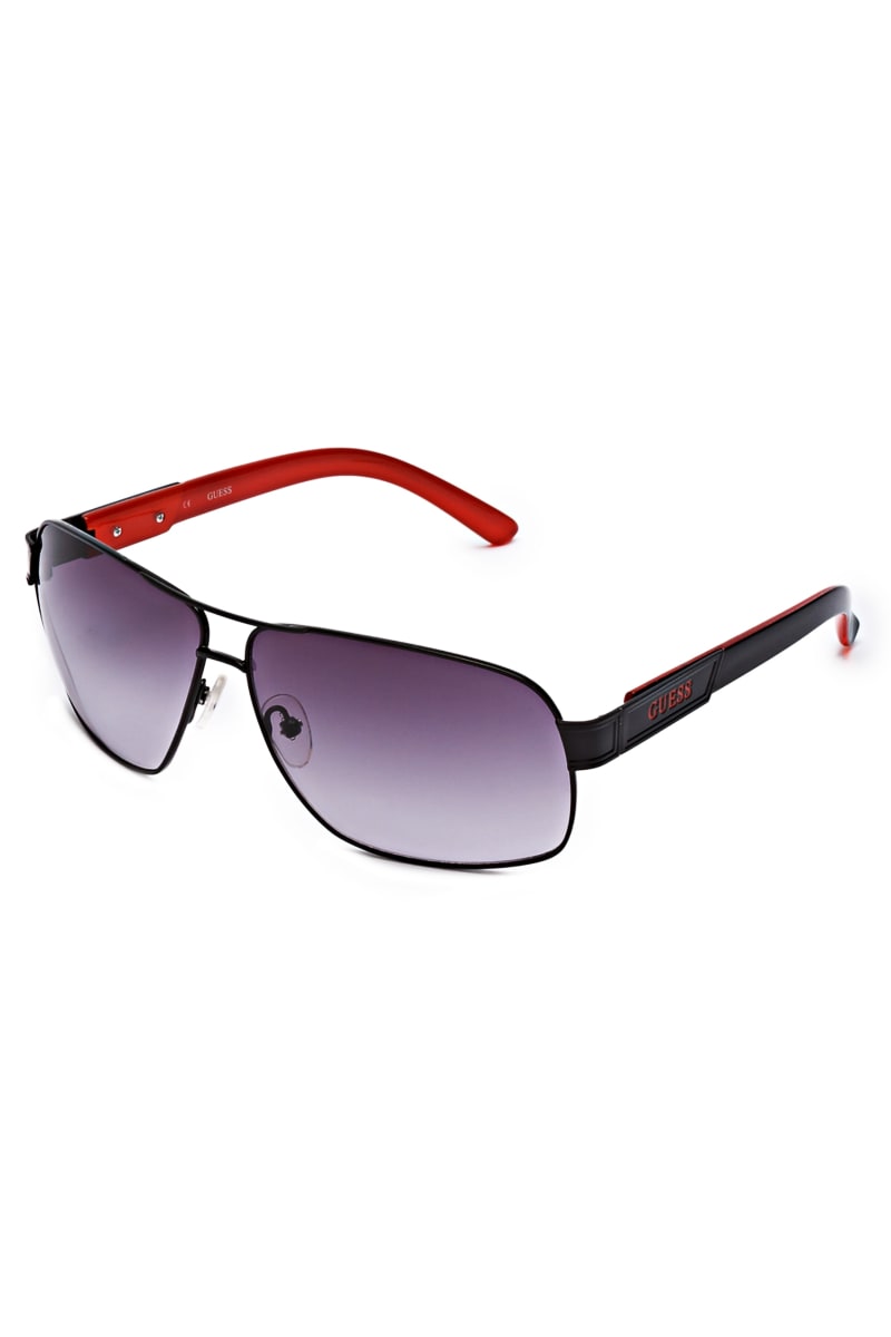 Mens' Guess Metal Navigator Sunglasses