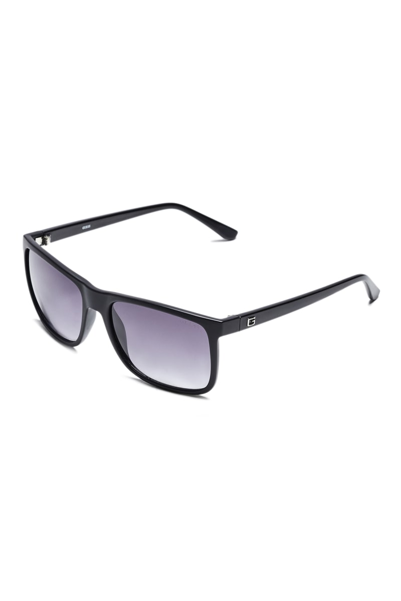 Mens' Guess Matte Plastic Square Sunglasses