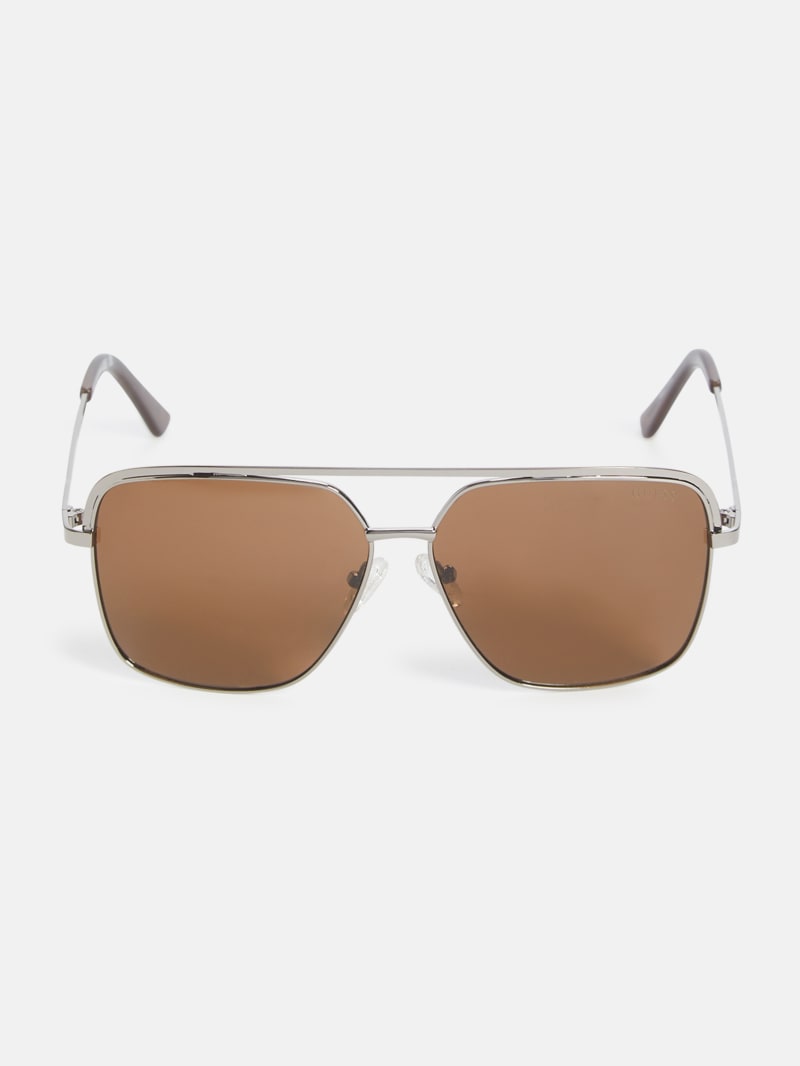 Mens' Guess Oversize Navigator Sunglasses