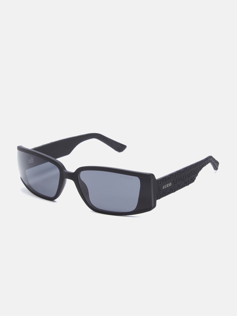 Mens' Guess Rectangle Monogram Sunglasses