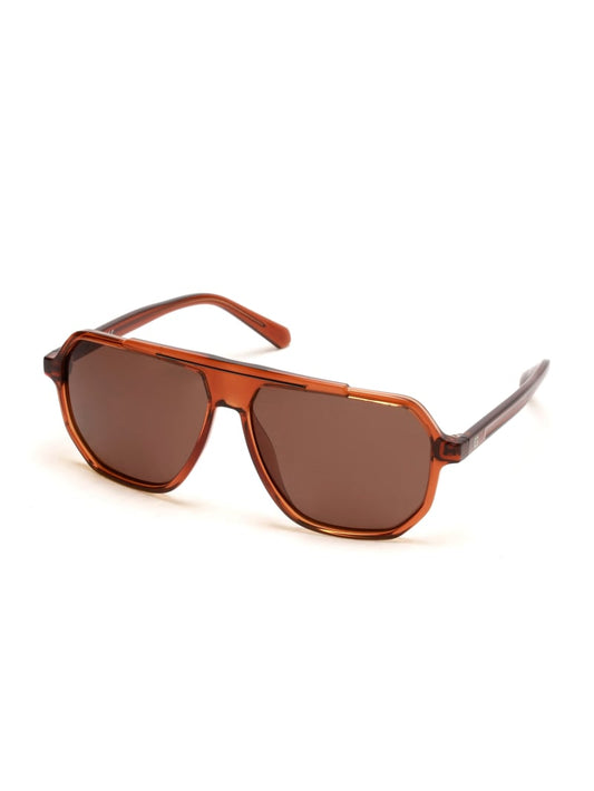 Mens' Guess Plastic Logo Temple Aviators