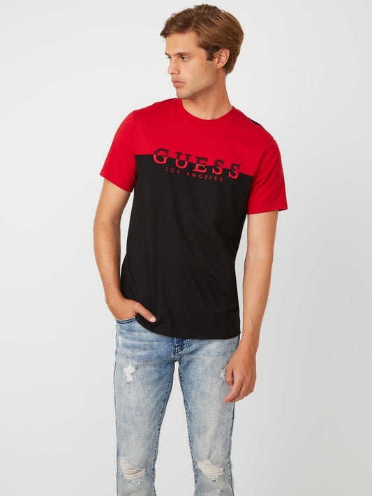 GUESS Davion Logo Crewneck Tee MEN - Red