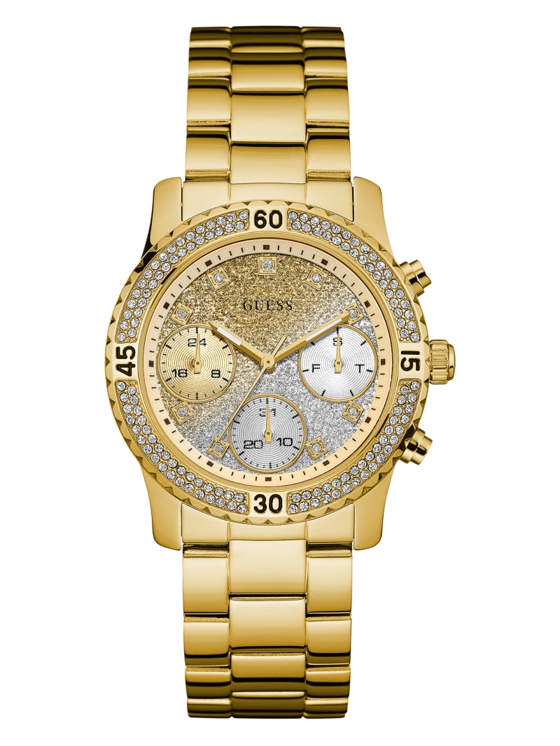 Guess Gold-Tone Ombre Shimmer Multifunction Watch