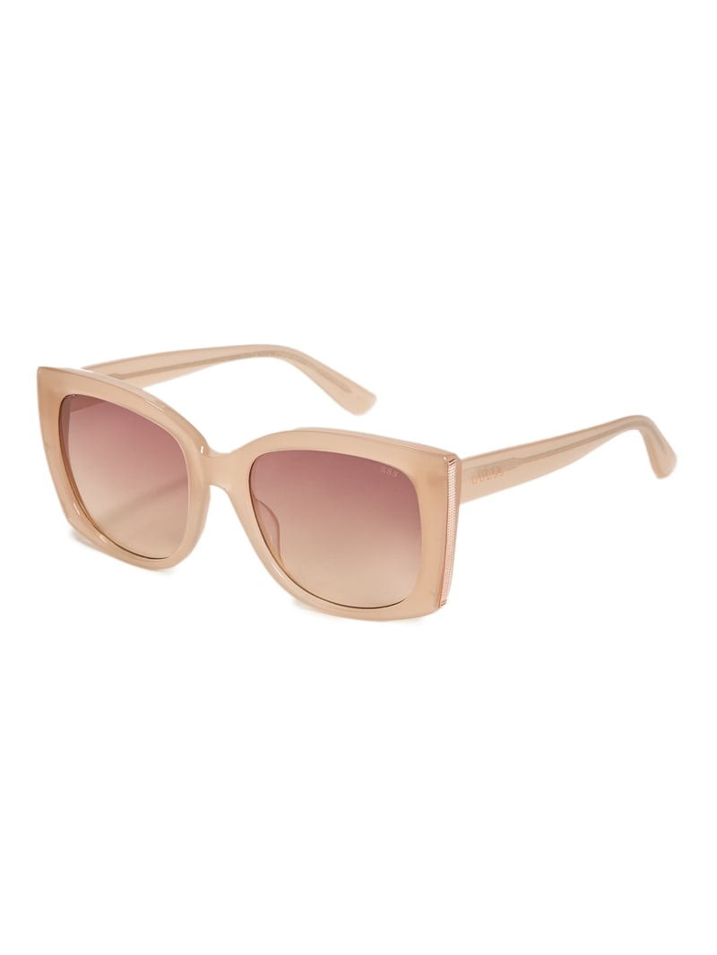 Womens' Guess Oversized Plastic Butterfly Sunglasses - PowderPink