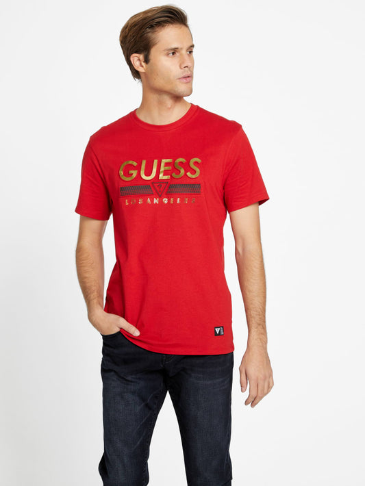 GUESS Eco Koda Crewneck MEN Tee - Red