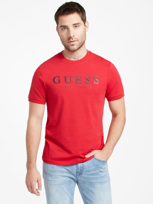 GUESS Kirk Logo Crew MEN Tee - Red