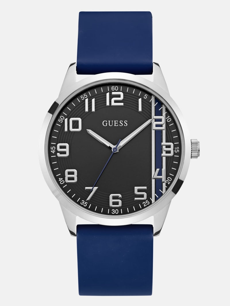 Mens' Guess Silver-Tone Analog Watch