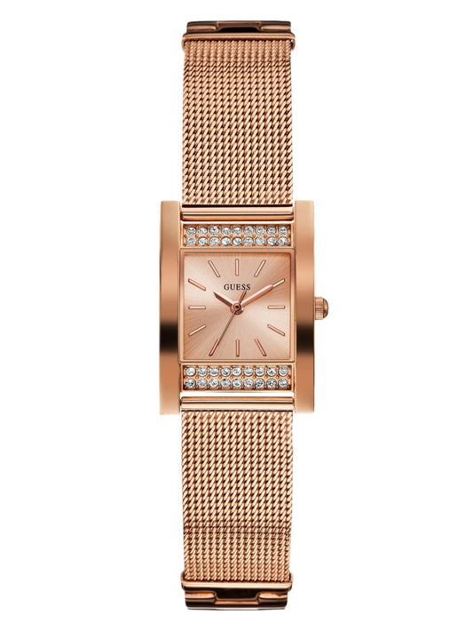 Women's Guess Rose Gold-Tone Mesh Analog Watch