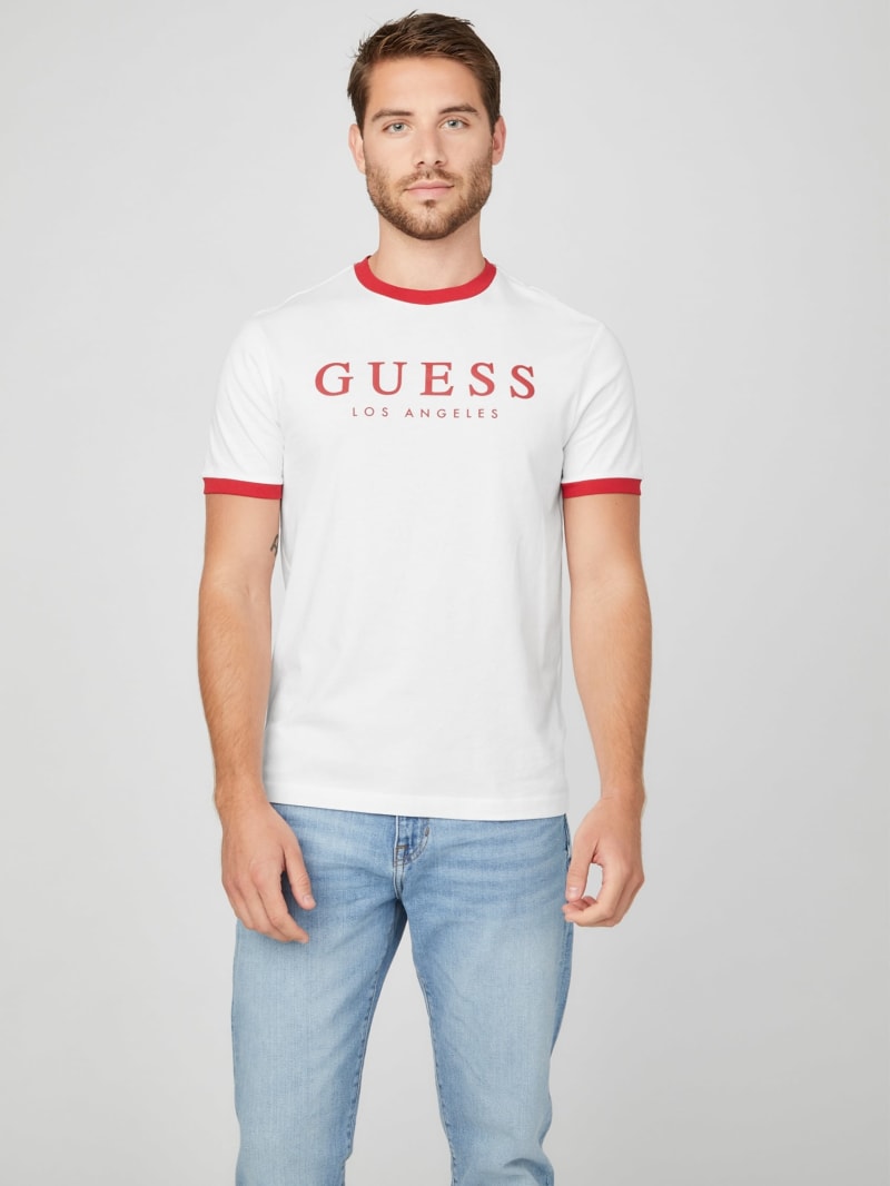 GUESS Kirk Logo Crew MEN Tee - White