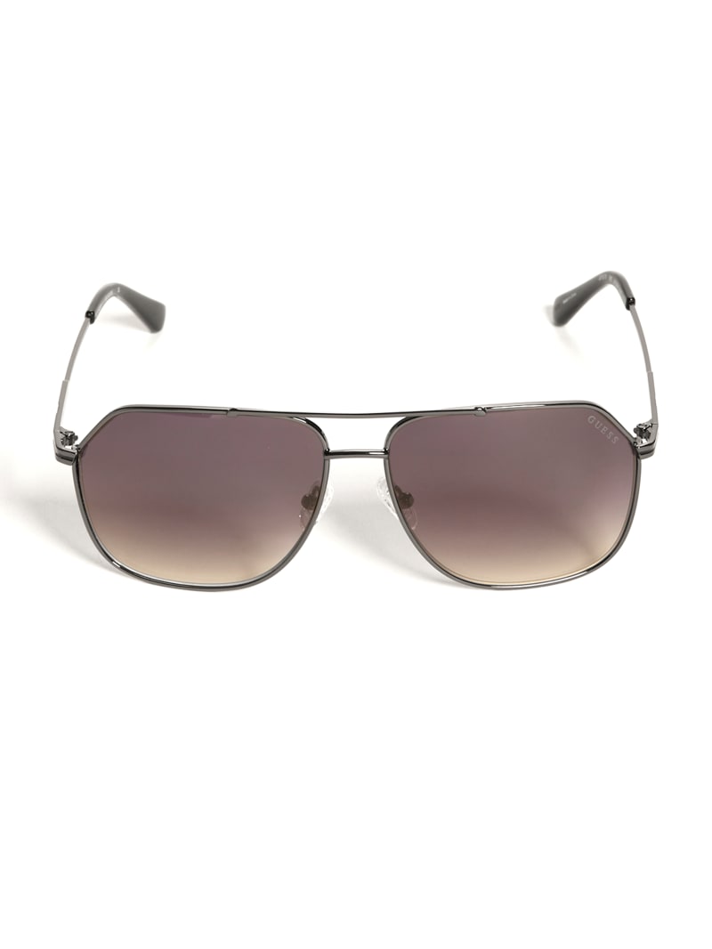 Mens' Guess Metal Navigator Sunglasses