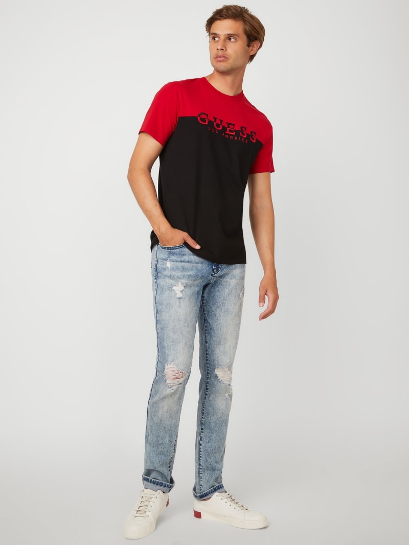 GUESS Davion Logo Crewneck Tee MEN - Red