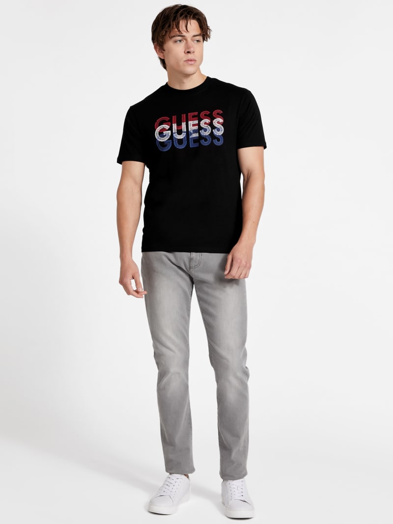 GUESS Eco Jefferson Logo MEN Tee - Black