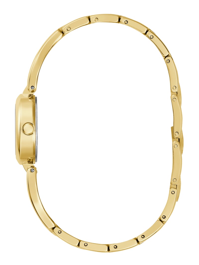 Guess Gold-Tone Cutout Bracelet Analog Watch