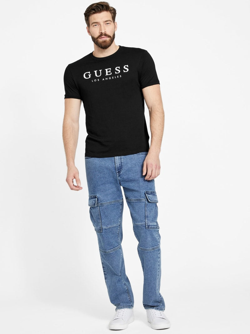 GUESS Kirk Logo Crew MEN Tee - Black