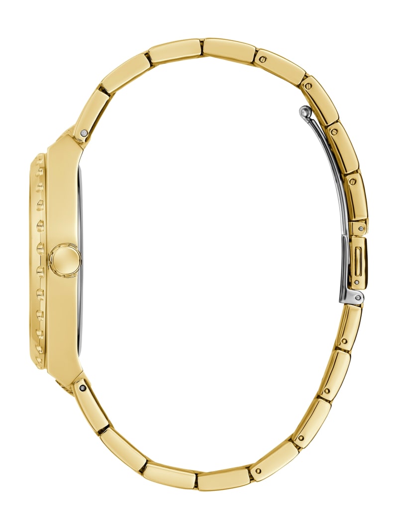 Mens' Guess Gold-Tone Analog Watch