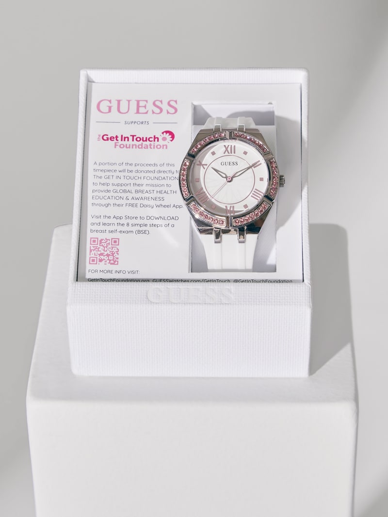 Women's Guess White Silicon Watch