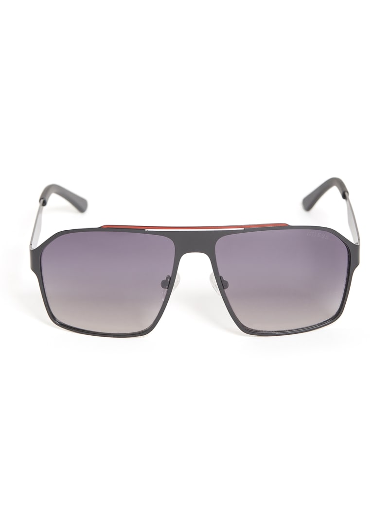 Mens' Guess Flat Aviator Metal Sunglasses