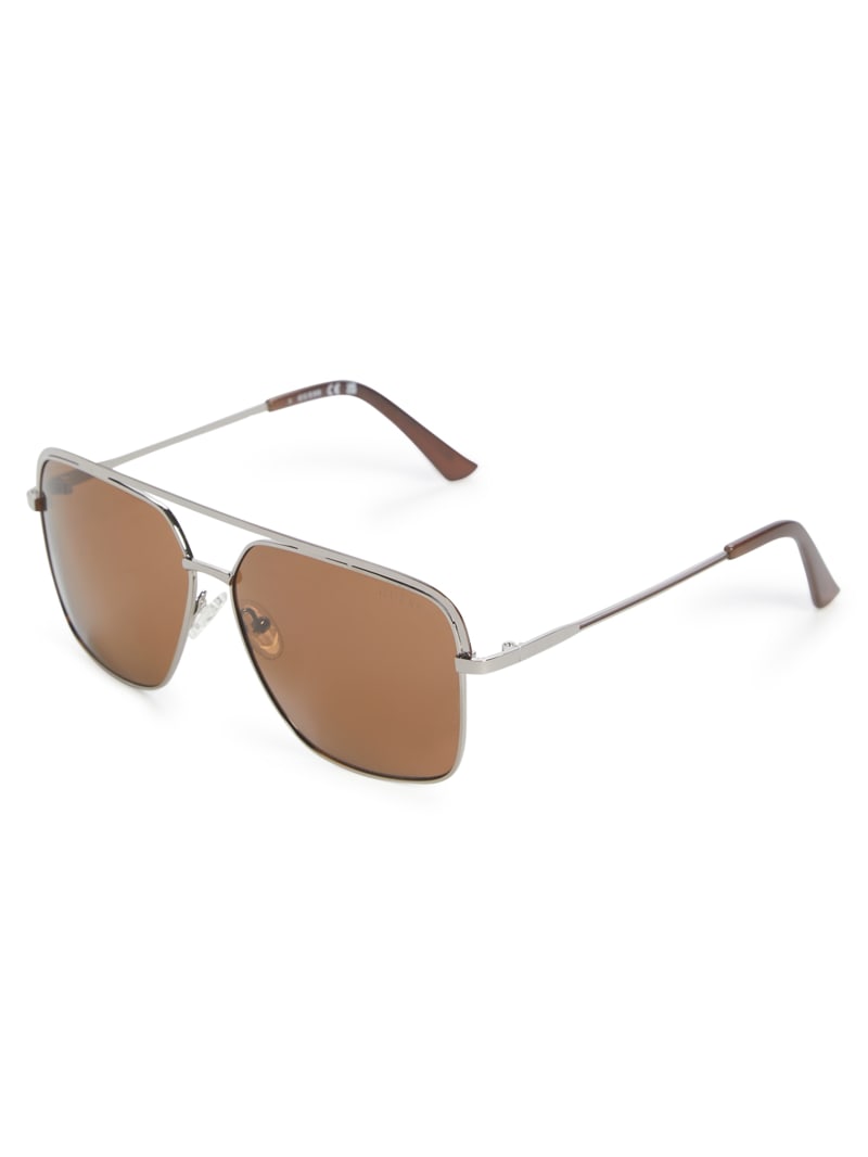 Mens' Guess Oversize Navigator Sunglasses