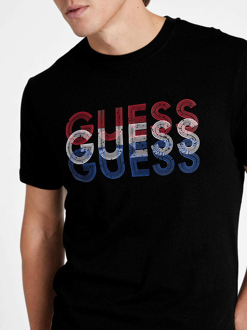 GUESS Eco Jefferson Logo MEN Tee - Black