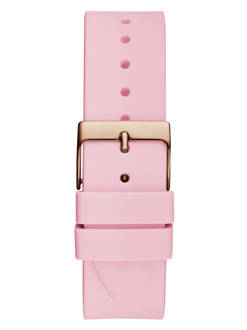 Gold-Tone and Pink Butterfly Analog Watch