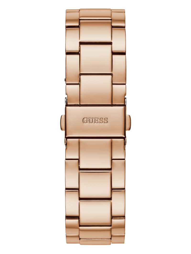 Guess Rose Gold-Tone Ombre Rhinestone Analog Watch