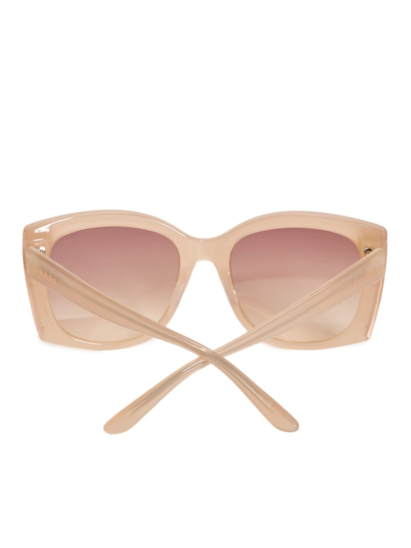 Womens' Guess Oversized Plastic Butterfly Sunglasses - PowderPink