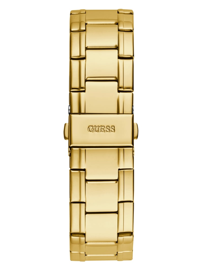 Mens' Guess Gold-Tone Analog Watch