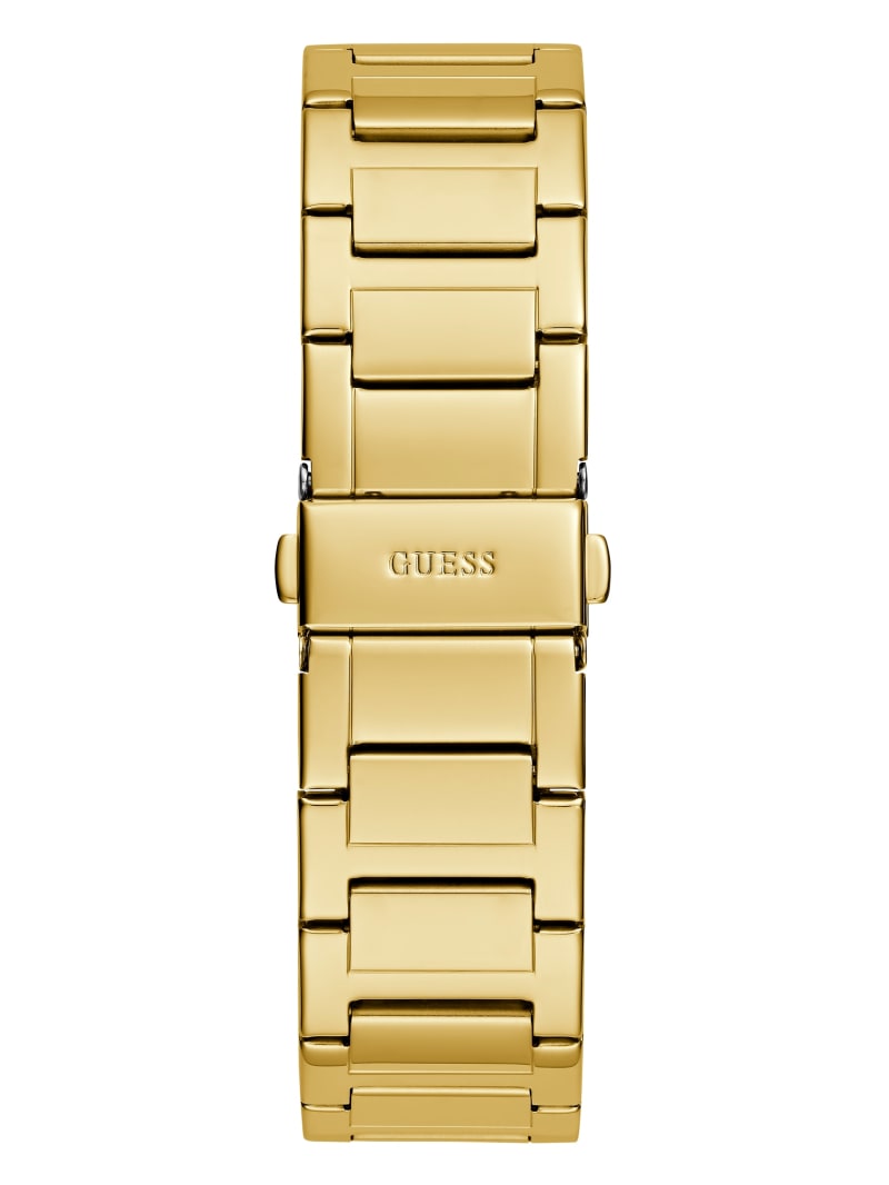 Mens' Guess Gold-Tone Analog Watch