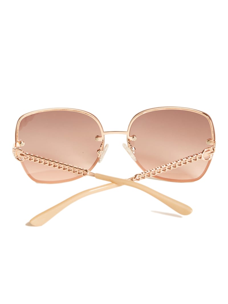 Womens' Guess Logo Chain Sunglasses