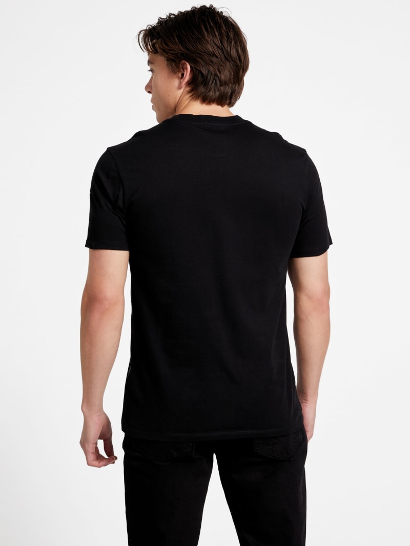 GUESS Burke Rainbow Logo MEN Tee - Black