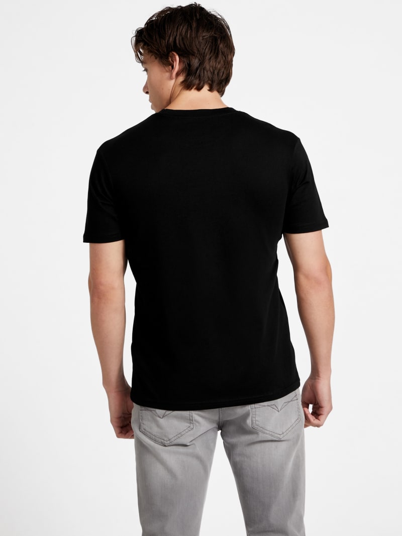 GUESS Eco Jefferson Logo MEN Tee - Black