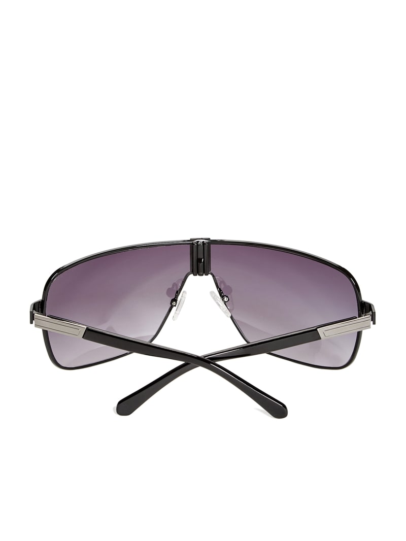 Mens' Guess Metal Shield Sunglasses