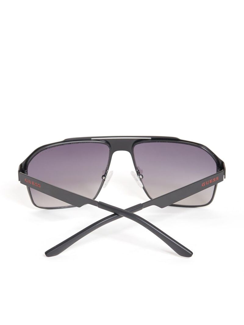 Mens' Guess Flat Aviator Metal Sunglasses