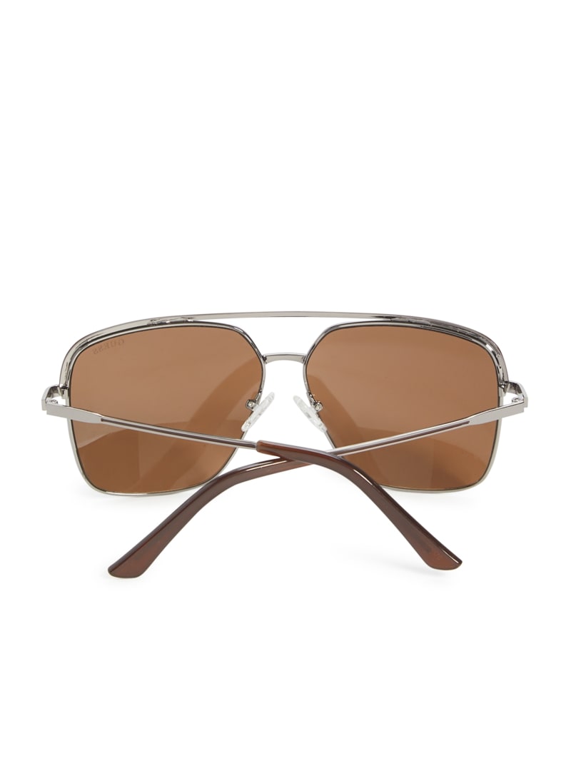 Mens' Guess Oversize Navigator Sunglasses