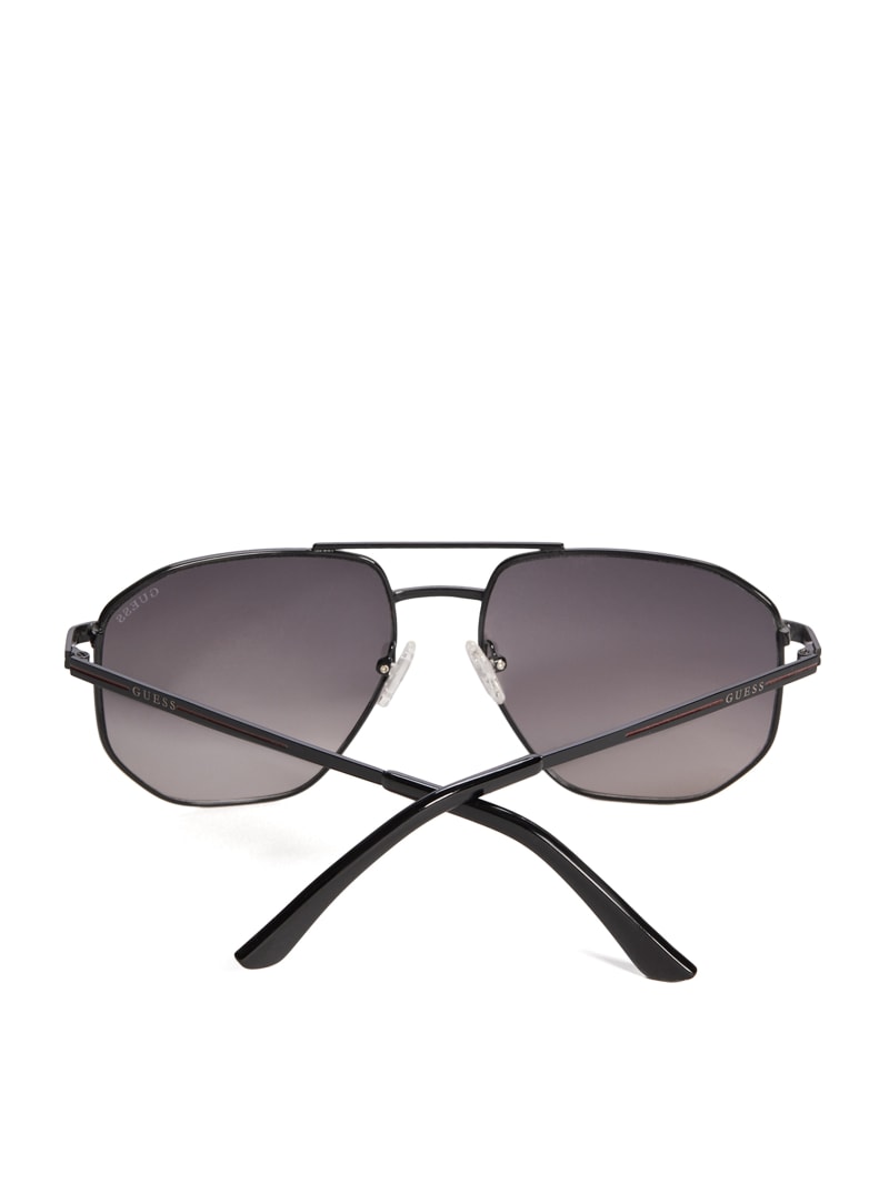 Mens' Guess Geometric Metal Navigator Sunglasses