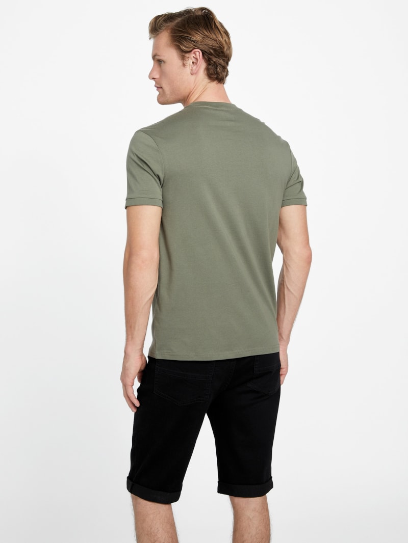 GUESS Kirk Logo Crew MEN Tee - Green